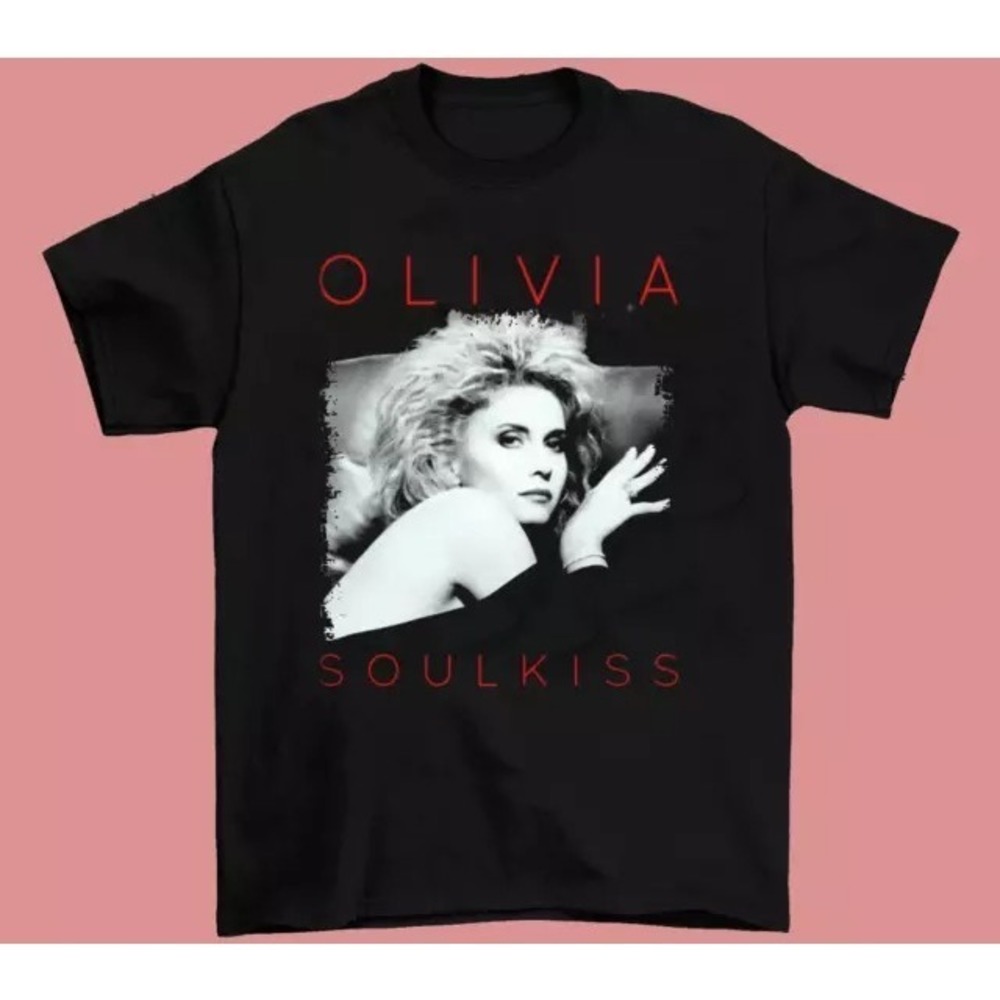 OLIVIA NEWTON-JOHN Soul Kiss Black Unisex T-Shirt - Picture 1 of 4